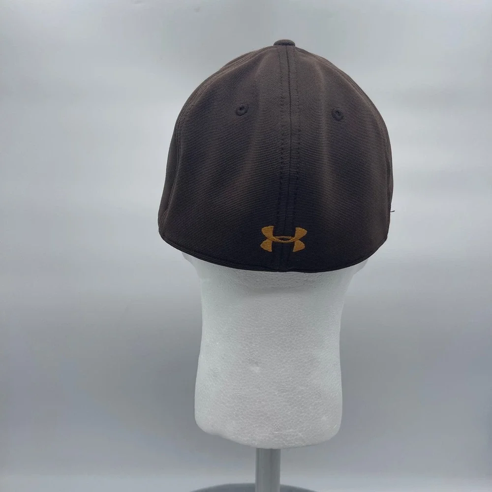 Under Armour Size Large Brown Camo 4-Way Stretch Fit Cap RealTree Hunting Hat